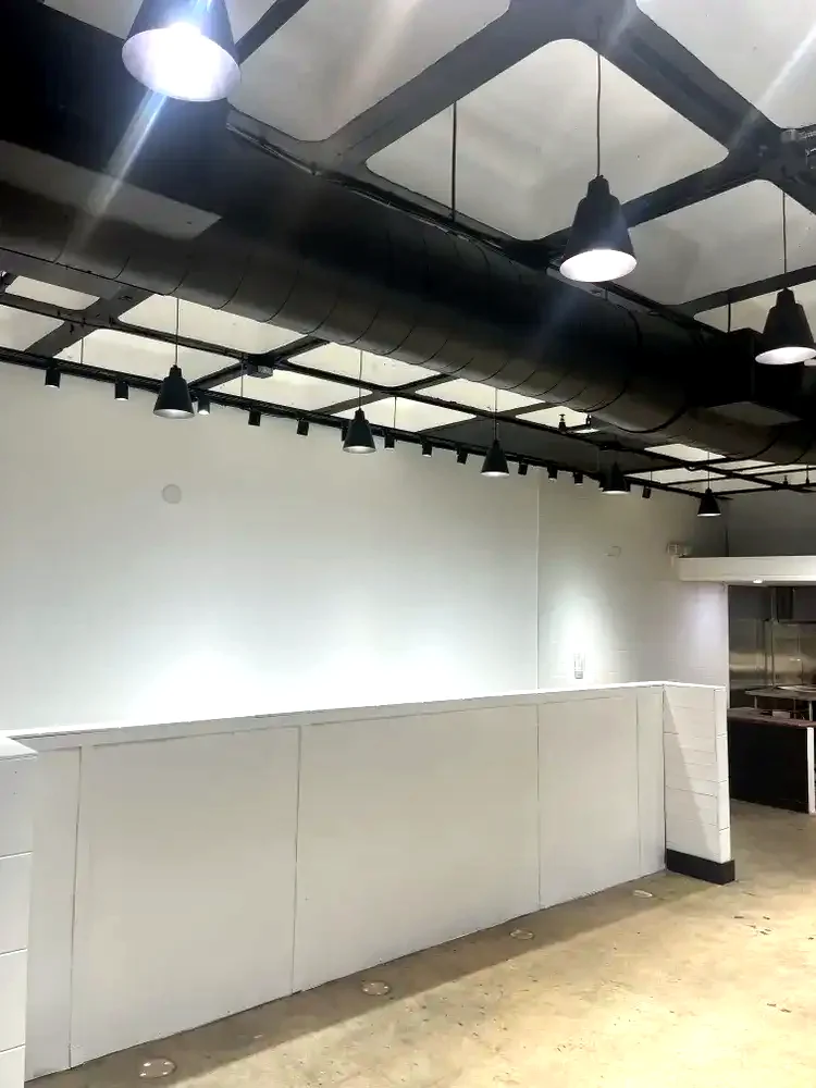 Ceiling lighting through a fit-out - KRW Electric, South Florida